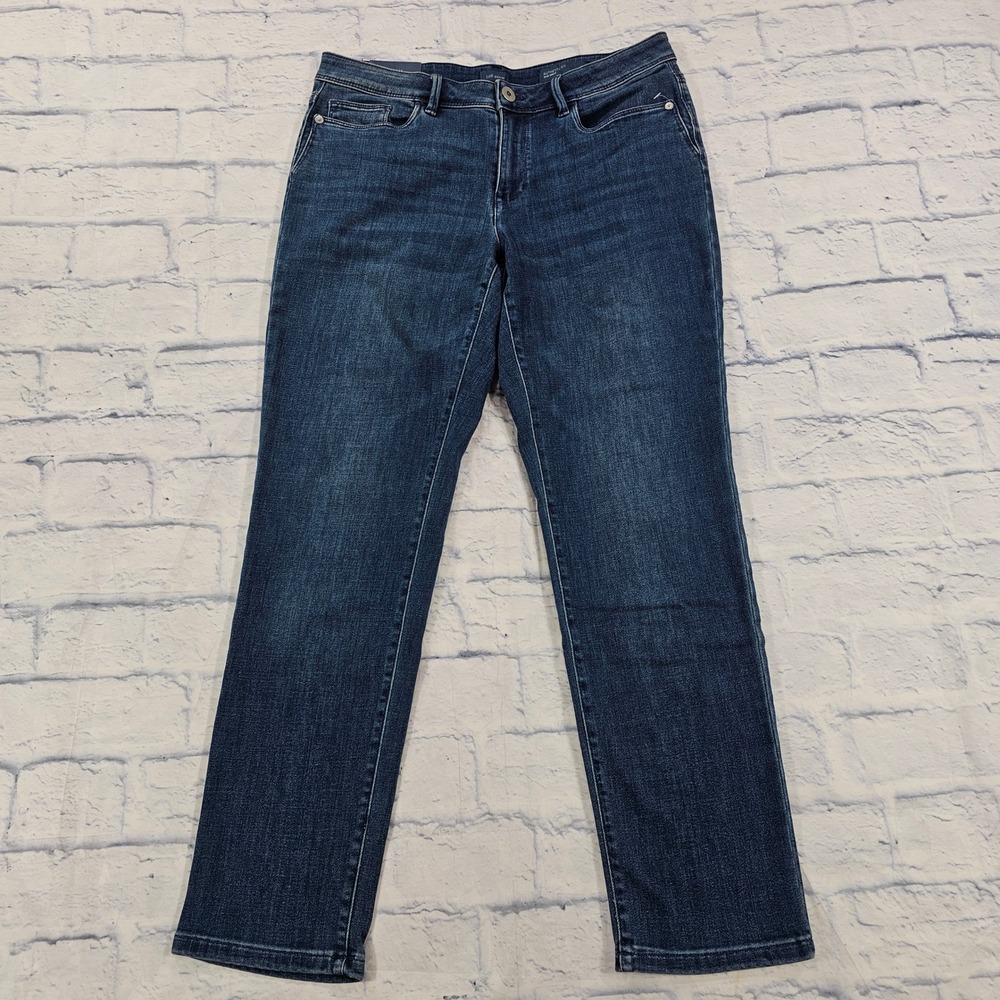 J Jill Jeans WOMEN 8 Dark Wash Authentic Fit Slim Ankle Stretch Denim WPT220871